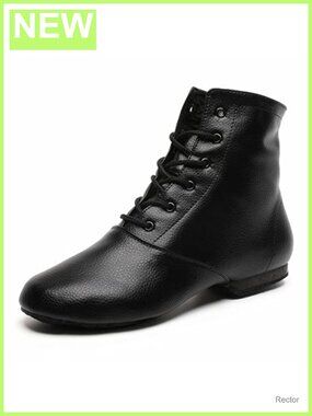 Lace Up Jazz Shoes Dance Boots Women Girls Adult Suede Sole